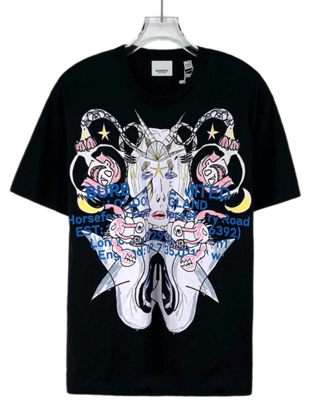 J30763 Burberry Black Montage Print Cotton T-Shirt Size XXXS